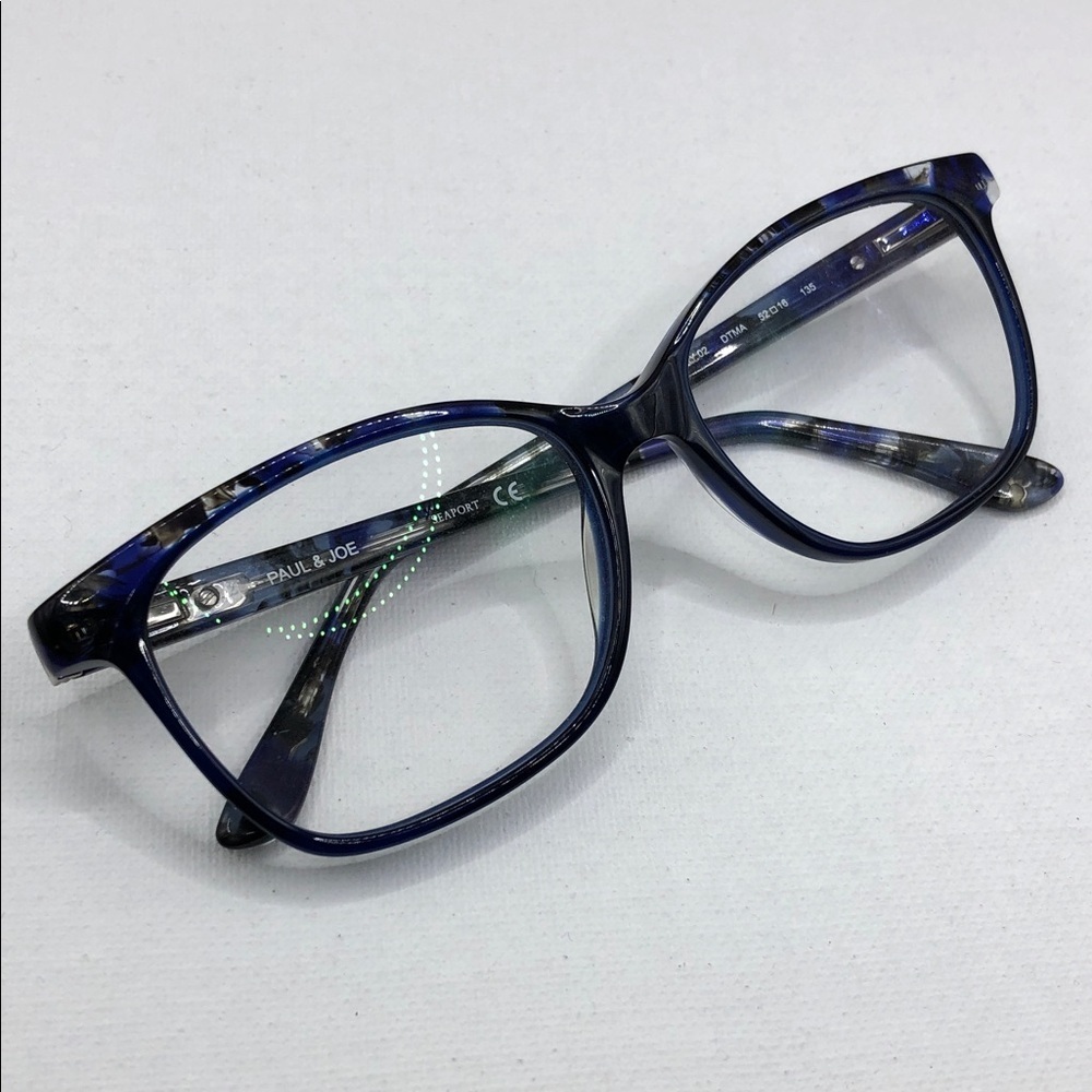 Paul and Joe Glasses Seaport Cherry 02 DTMA  52-16-135 FRAMES ONLY Blue Hues.